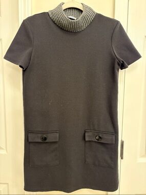 Vintage Zara Gray and Black Knit Dress